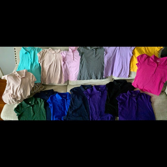 Children’s Place Girls Uniform Polos - Picture 1 of 4